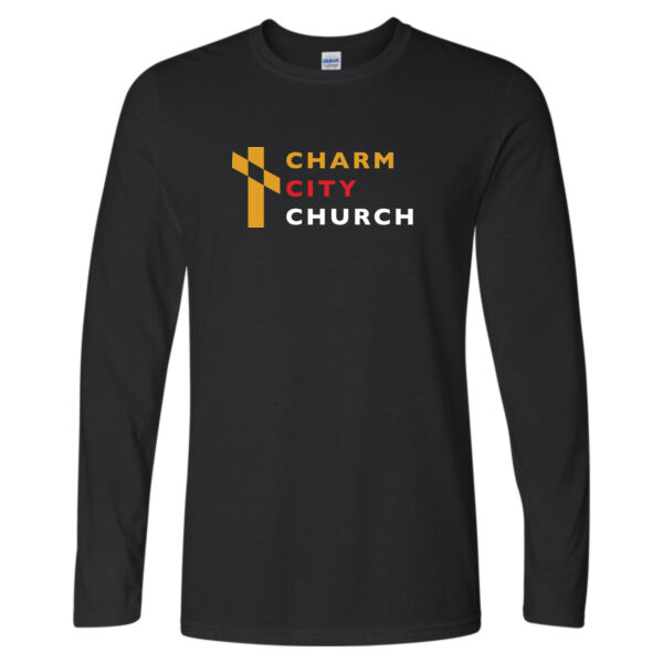 Charm City  - Softstyle® Long Sleeve T-Shirt Thumbnail
