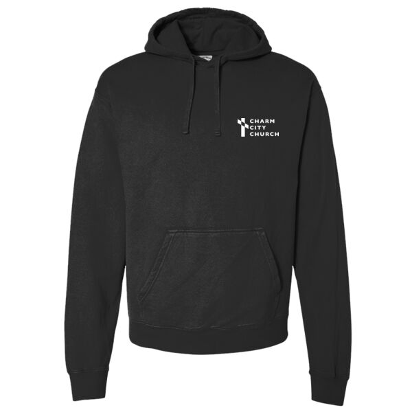 Charm City  - Garment-Dyed Unisex Hooded Sweatshirt Thumbnail